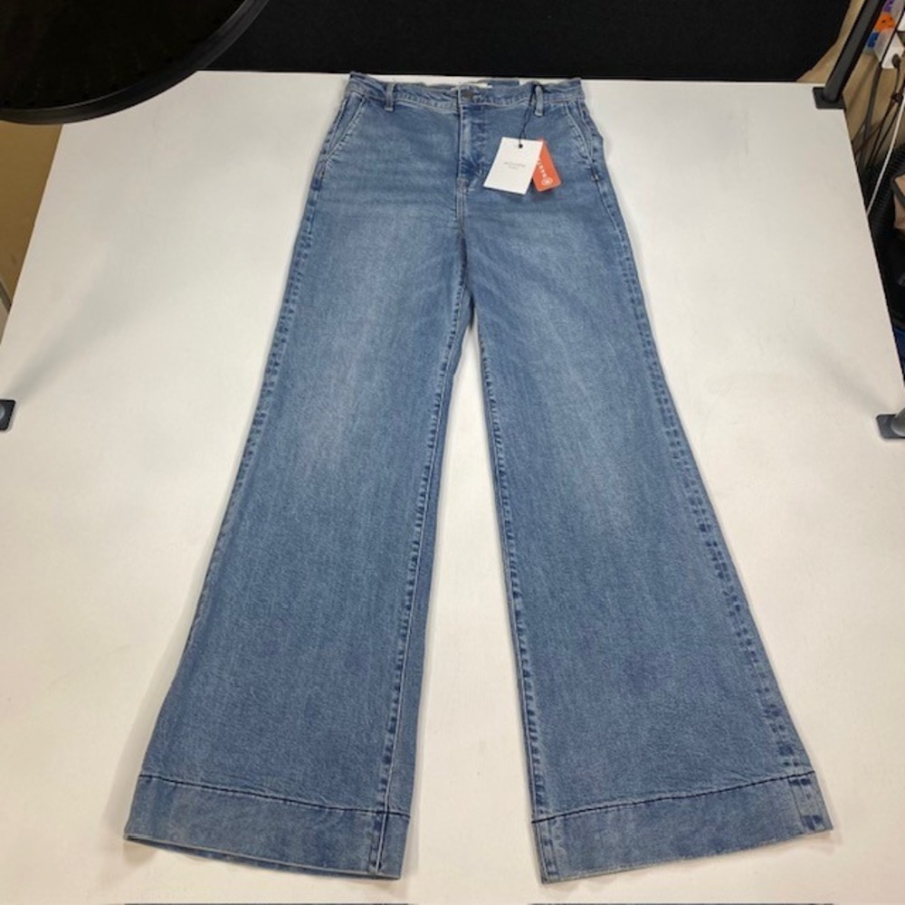 Hidden Jeans The Happi High Rise Trouser Flare Medium Dark Denim 29 HD3322CF-MD